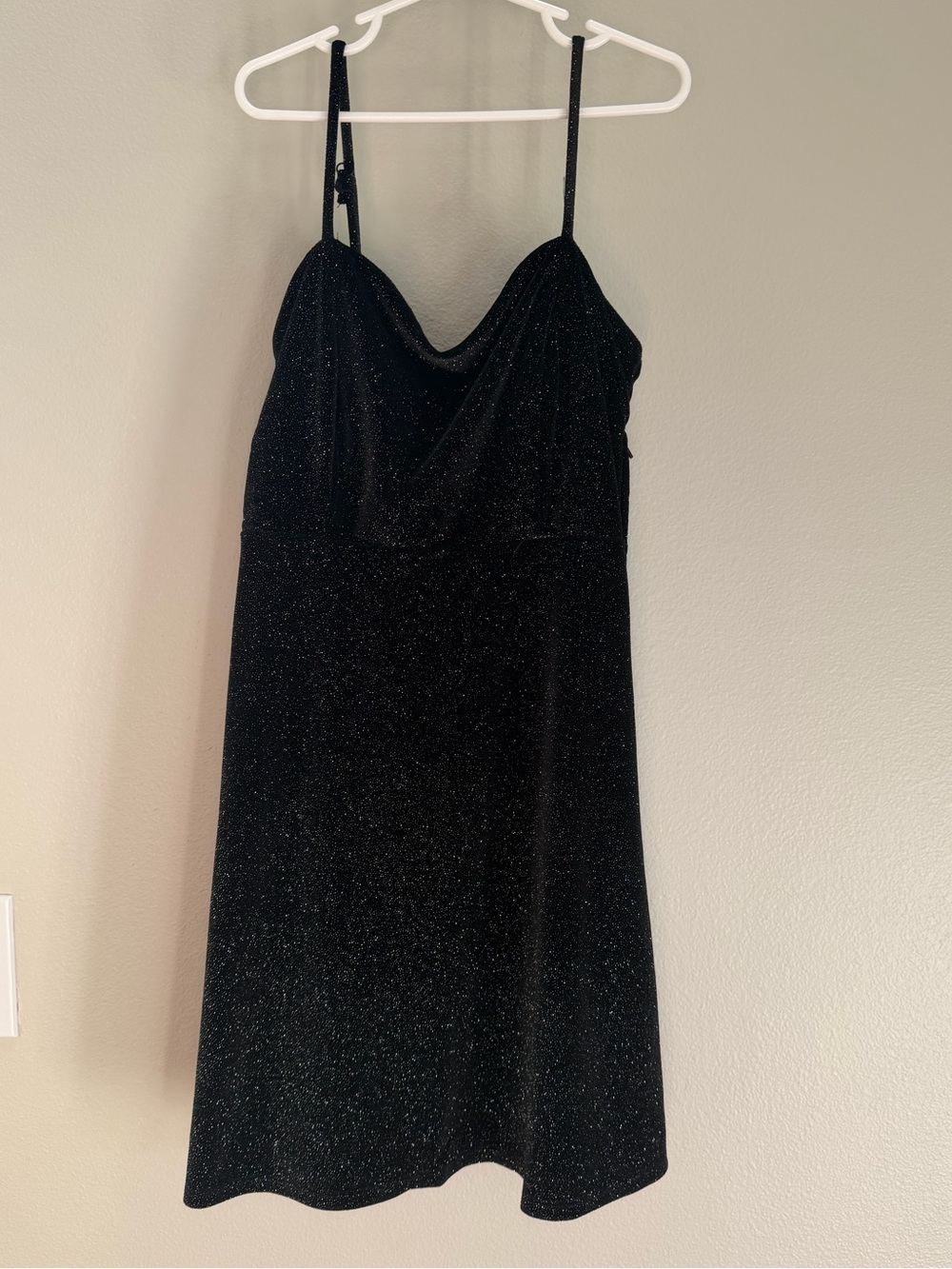 Altar'd State Black Sparkle Velvet Dress